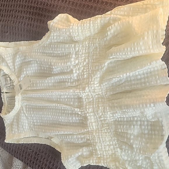 Anthropologie Tops - Anthropologie White Textured Tank Top